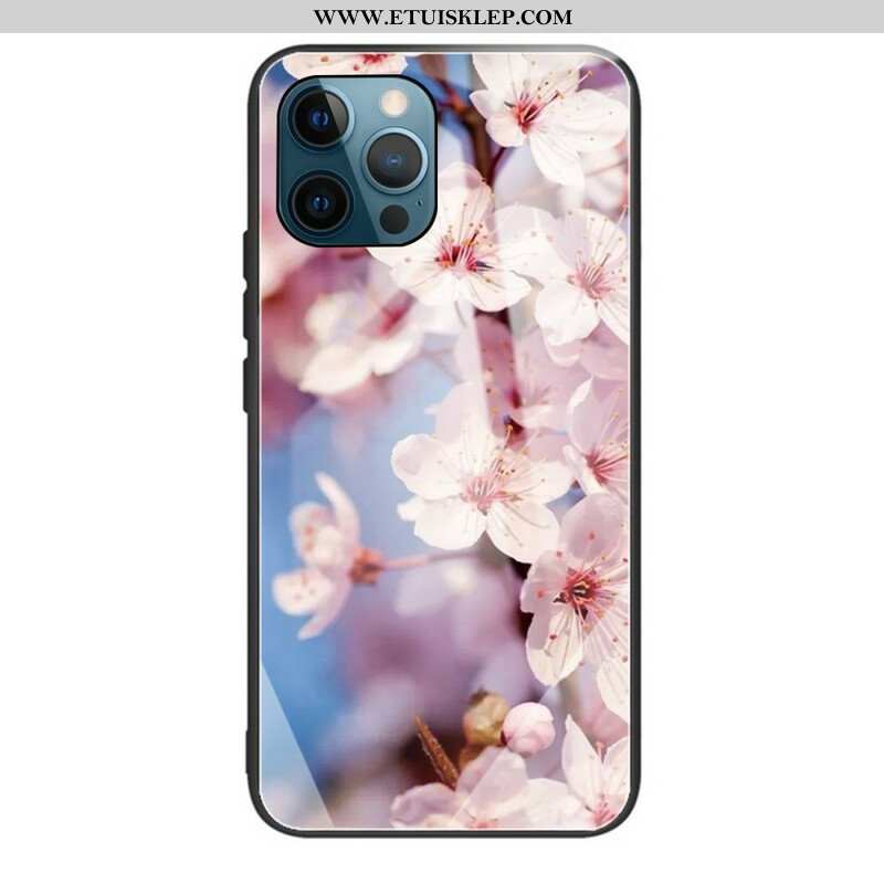 Etui do iPhone 13 Pro Realistyczne Kwiaty Ze Szkła Hartowanego